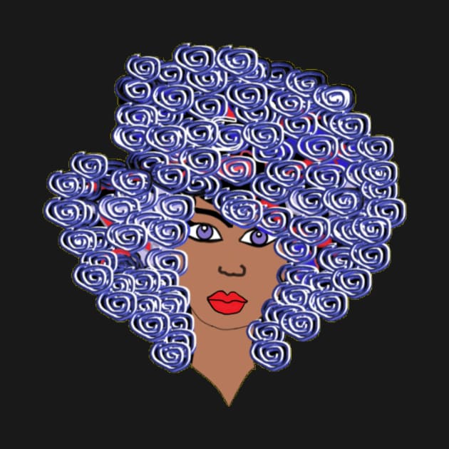 Natural Hair for Black Women Queen Curls 2 by curlygirztees1