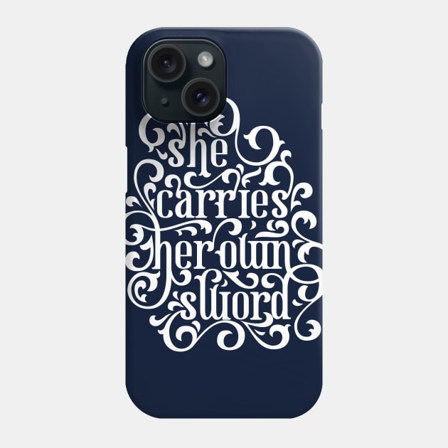 Carries her own Sword Phone Case by polliadesign