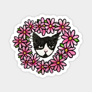 Tuxedo Kitty Cat Love Magnet