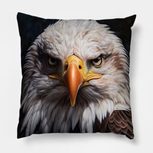 Oil Paint, Hyperrealism, Amazing Zoo Eagle Pillow