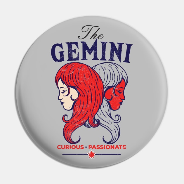 The Gemini Astrology Signs Twin,  Main Traits - Curious and Passionate Pin by mixmetshirt