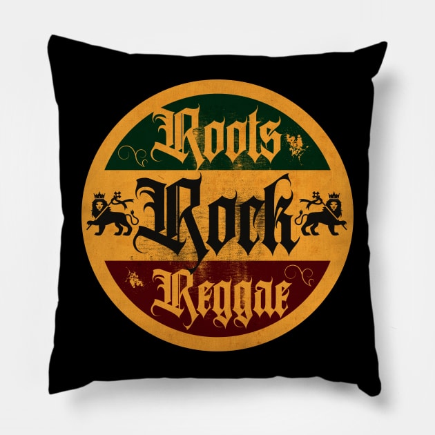 Rastafari Roots Rock Reggae Pillow by CTShirts