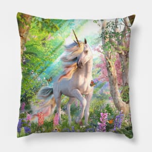 Enchanted Forest Unicorn Pillow