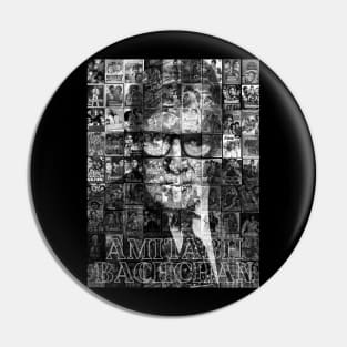 Amitabh Bachchan Collage sticker Pin