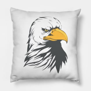 Bald Eagle Head Cartoon Pillow
