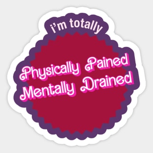 Physically Pained, Mentally Drained Raccoon Meme Sticker for Sale