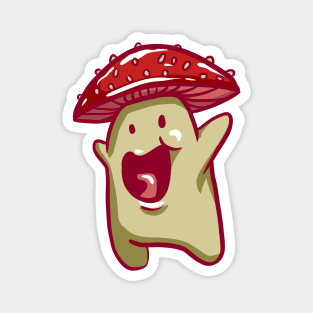 Happy Cute Character Mushroom Magnet