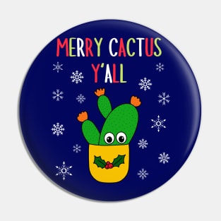 Merry Cactus Y'all - Opuntia Microdasys Cactus In Christmas Holly Pot Pin