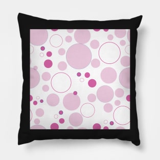 Pink Dots and Circles Pillow