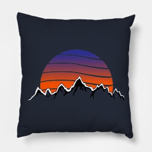 Mountain Sunset Vista Design Pillow