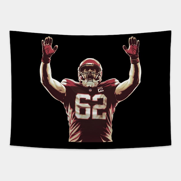 Go chiefs kelce Tapestry by Aldrvnd