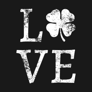 Lucky Clover Vintage Love Irish St Patricks Day T Shirt T-Shirt