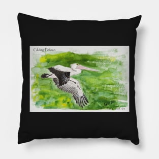 Gliding Pelican Pillow