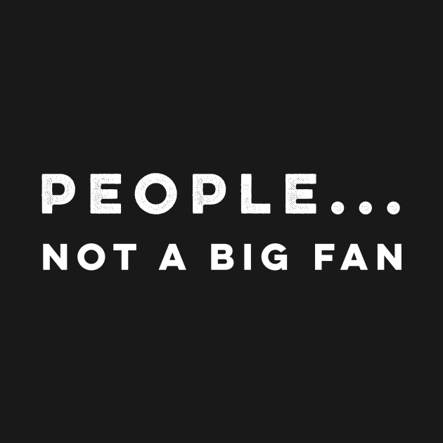 People not a big fan t-shirt by mangobanana