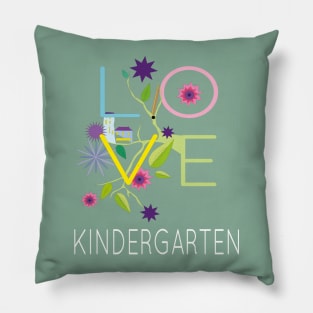 Love Kindergarten Teachers Fan Gift Pillow