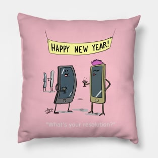 Funny New Years resolution Pillow