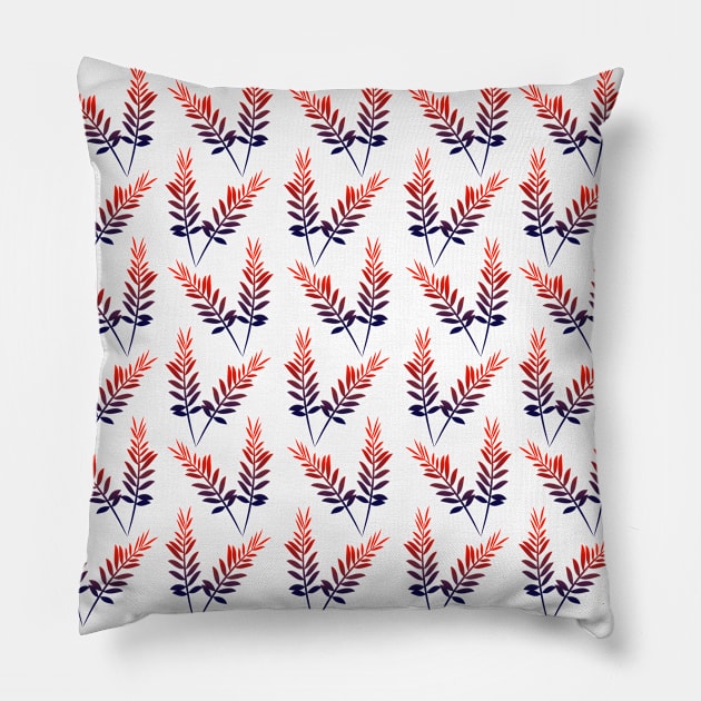 Textile Leaf Pattern Pillow by Alraziq