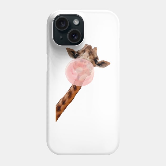 Giraffe Pink Bubblegum Phone Case by IconicTee