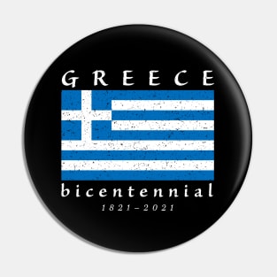 Greek Flag Independence Day 1821 Bicentennial 200 years Pin