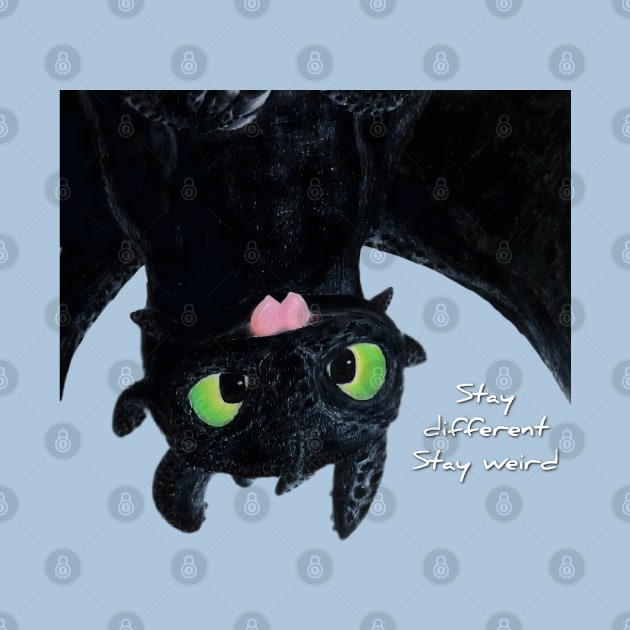 Toothless Upside Down Sticker by Lycoris ArtSpark