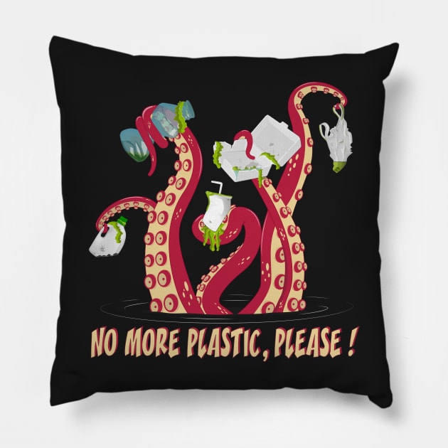 No more plastic, please ! Pillow by Manikool