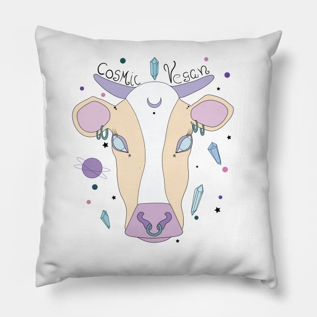 Cosmic Cow Pillow by Ventderrmidi