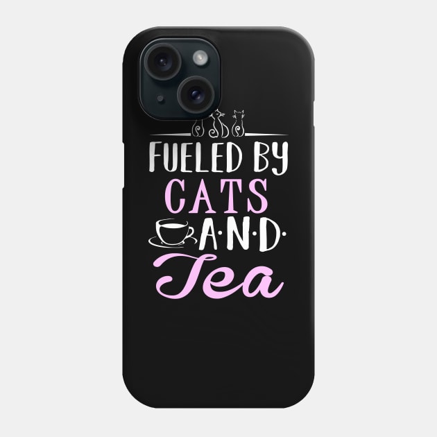 Fueled by Cats and Tea Phone Case by KsuAnn