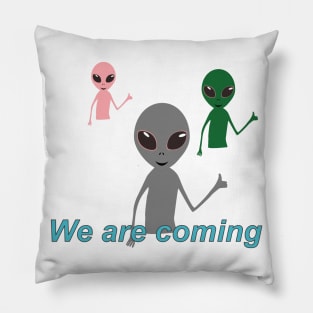 aliens showing "like" gesture Pillow