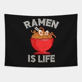 Ramen is Life Japanese Noodles Tapestry