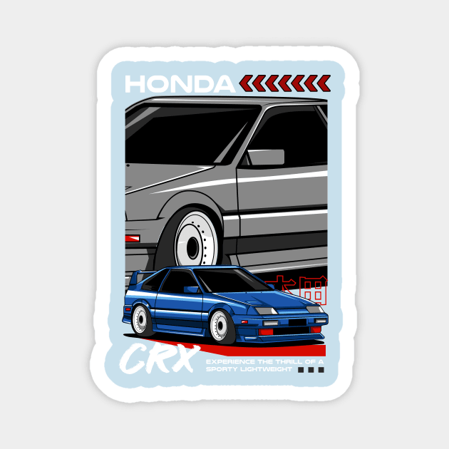 Nostalgic Honda CRX Magnet by Harrisaputra