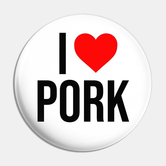 Pork I Love Pigs Heart Meat Pin by Mellowdellow