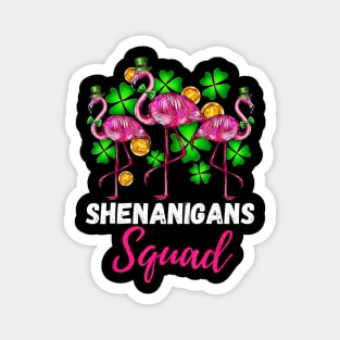 Shenanigan Squad Irish Flamingo St Patrick's Day Magnet