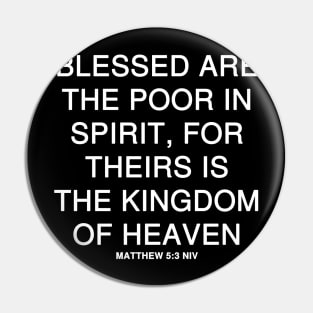 Matthew 5:3 New International Version Pin