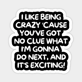 I like crazy! Magnet