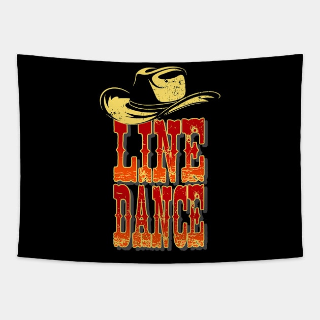 Line Dance Western Dance Logo Tapestry by Shirleyy Shop Arts