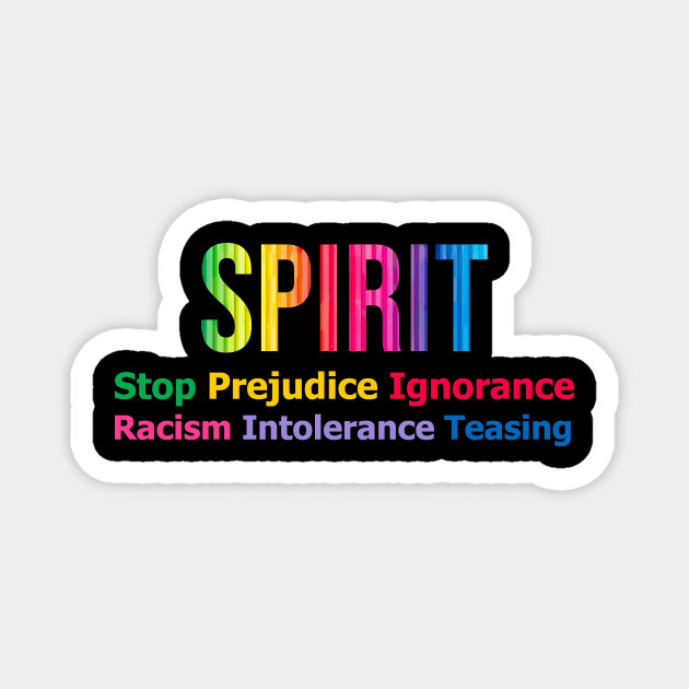 Spirit Day Anti Bullying Support Gay LGBT Ally Magnet by CHNSHIRT