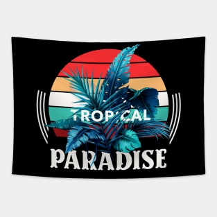 Tropical Paradise Retro Surfer Exotic Tapestry