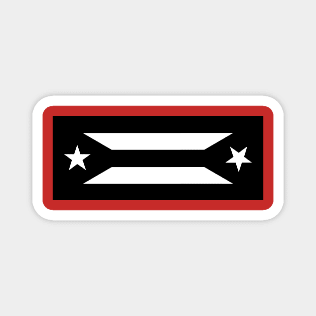 Black Puerto Rican Flag Magnet by GdotArroyo