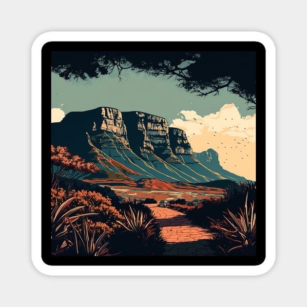 Stylised Table Mountain Magnet by CPT T's