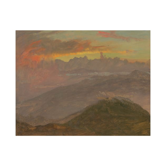 Sunset and Mountains by Frederic Edwin Church by Classic Art Stall