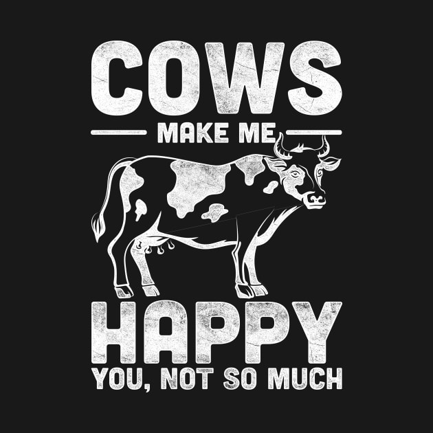 Retro Cows Make Me Happy by shirtsyoulike