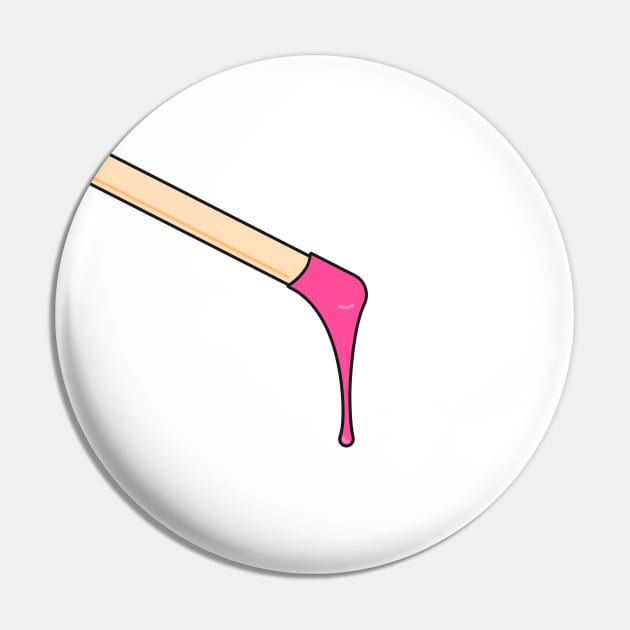 Hot Wax Dripping Off Waxing Stick Pin by THP Creative