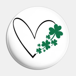 Shamrock Heart Pin