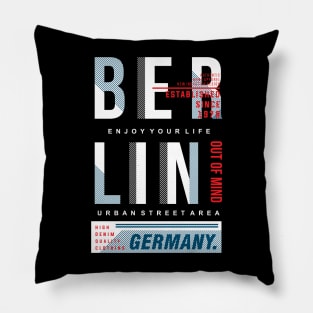 berlin Germany typography Pillow