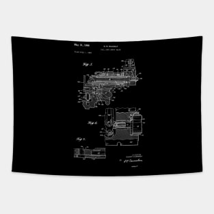 Fail Safe Servo Valve Vintage Patent Hand Drawing Tapestry