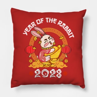 Lion Dance Zodiac Chinese New Year 2023 - Year Of The Rabbit Pillow