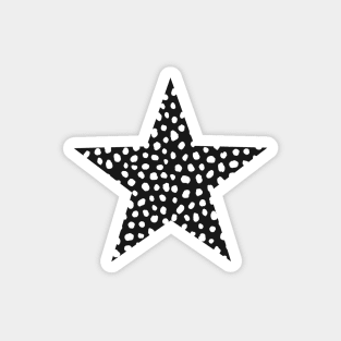 Monochrome, Black and White Dalmatian Dots Magnet