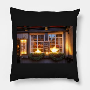 Menu, dusk, evening, detail, Munster, city, Westphalia Pillow