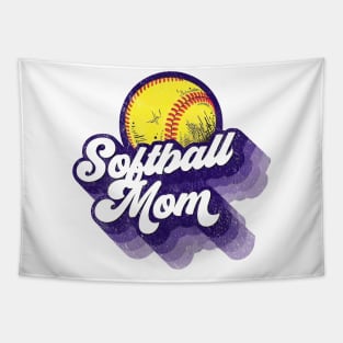 Retro Softball Mom Mother's Day Tapestry