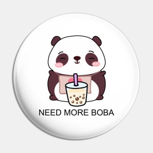 Cute Little Panda Needs More Boba! Pin